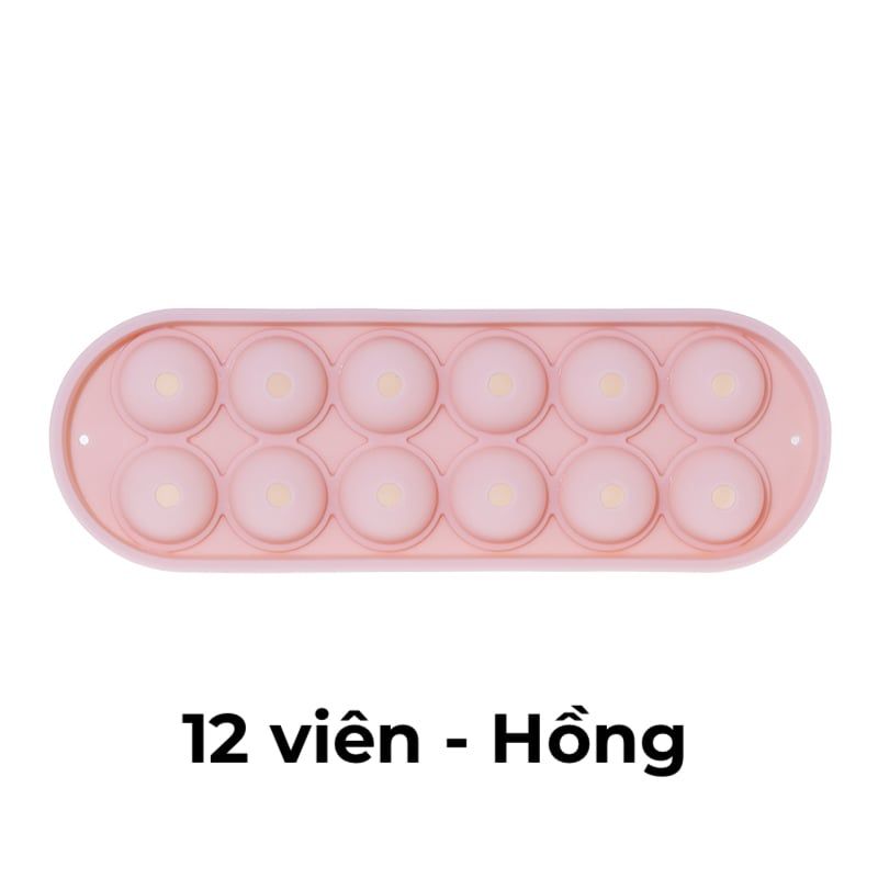Khay làm đá, trà, kem trái cây 3 viên tròn silicone Fasola FSLYL-006