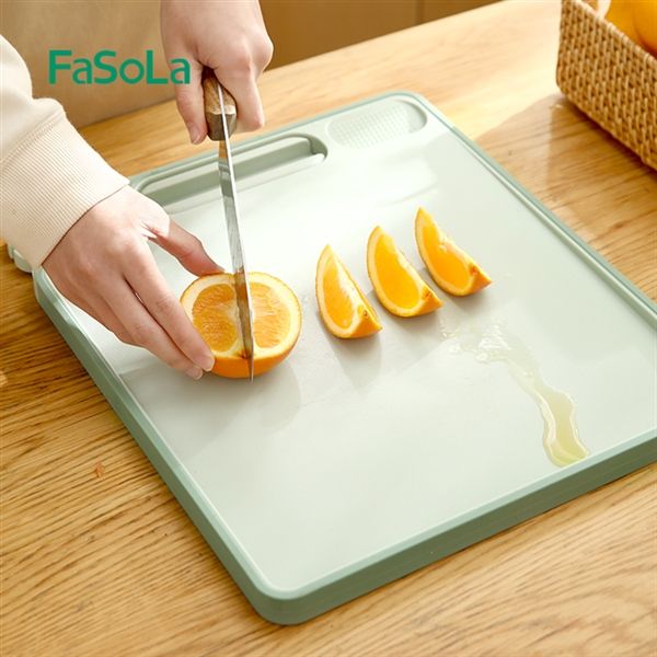 Thớt nhựa chống trượt đa năng kèm đồ mài dao FSLSH-269