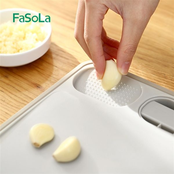 Thớt nhựa chống trượt đa năng kèm đồ mài dao FSLSH-269