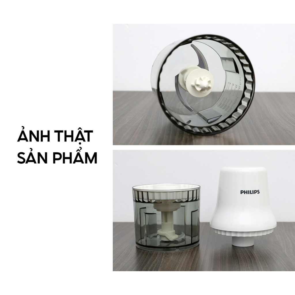 Máy xay thịt mini PHILIPS HR1393/00 Màu Trắng Công suất 450W