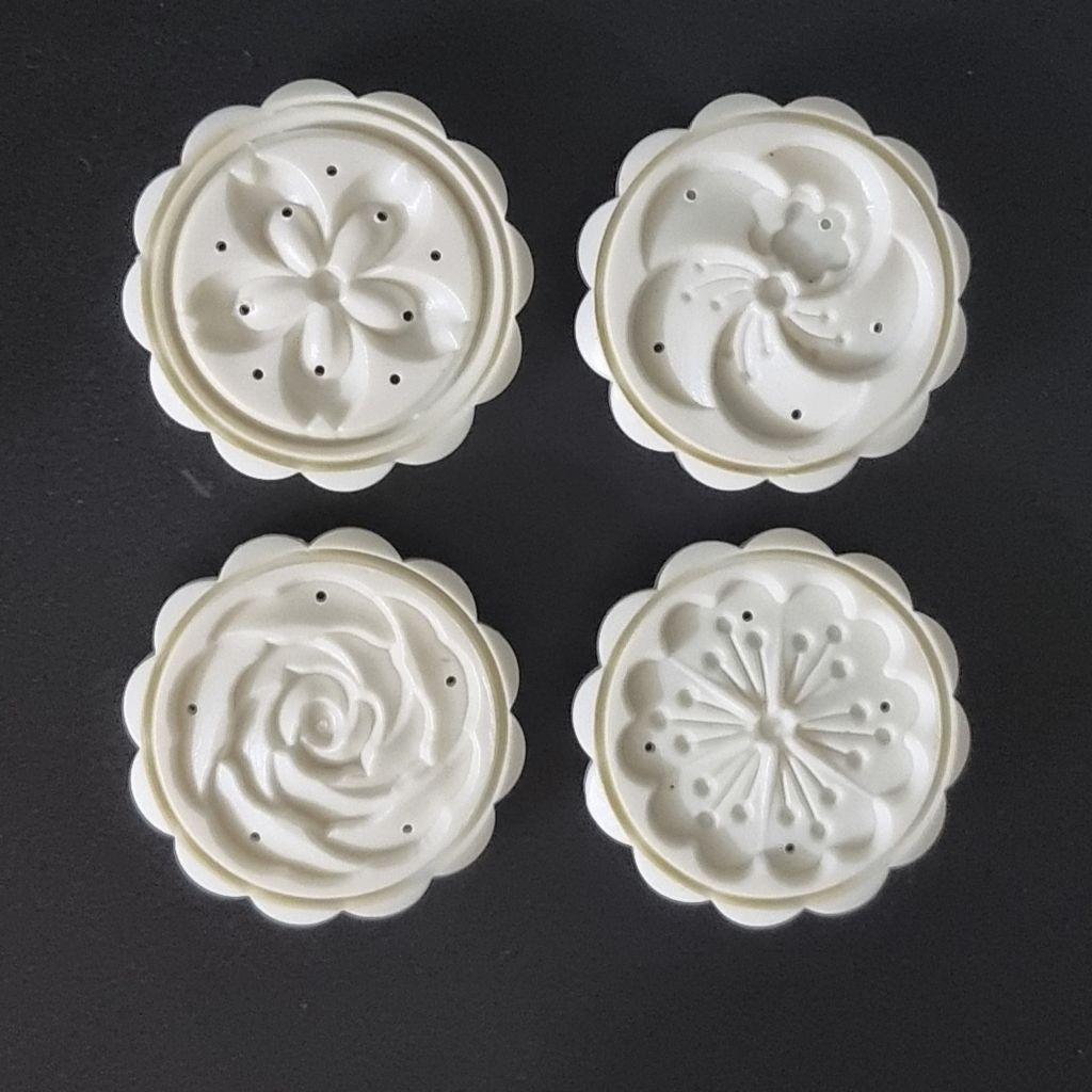 Khuôn bánh trung thu lò xo 4 mặt tròn FSLDZ-229C