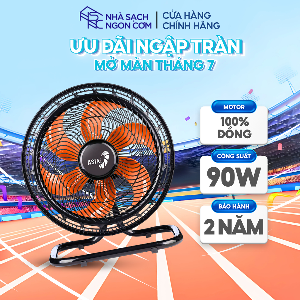 [Mẫu mới 2025] Quạt sàn ASIAVINA TURBO PLUS 90W 6 cánh