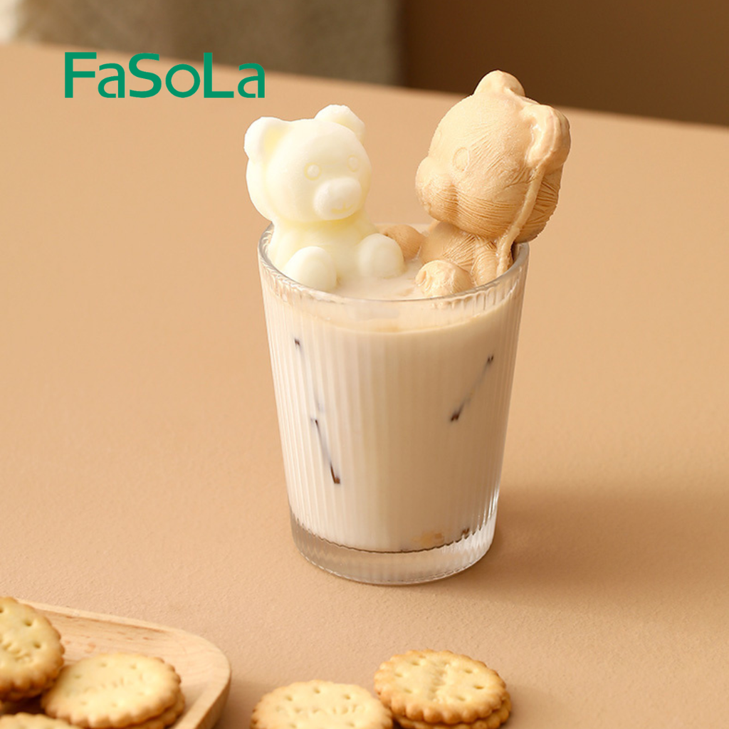 Khuôn gấu 3D làm đá, làm kem, nướng bánh silicone FSLSH-344 FSLSH-345