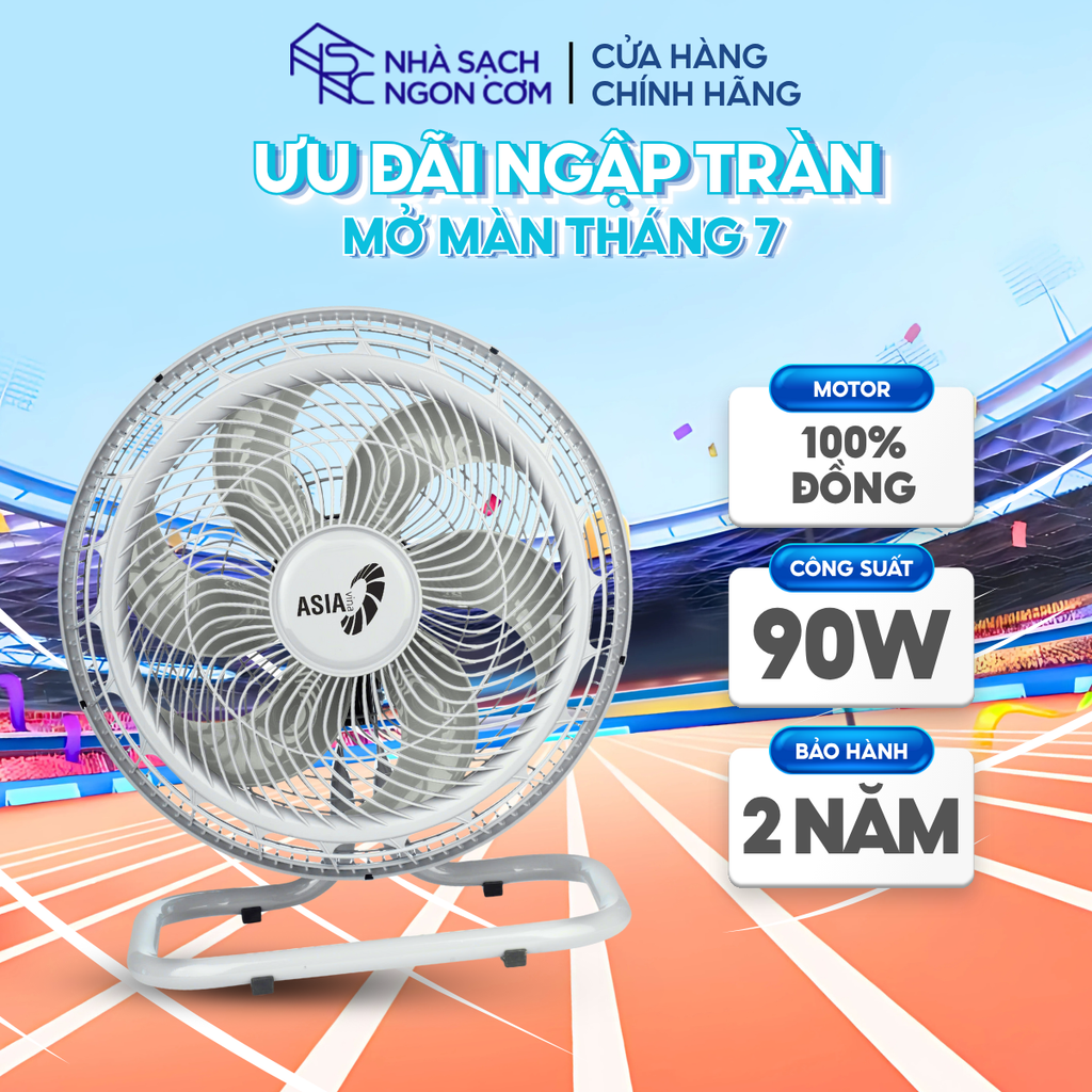 [Mẫu mới 2025] Quạt sàn ASIAVINA TURBO PLUS 90W 6 cánh
