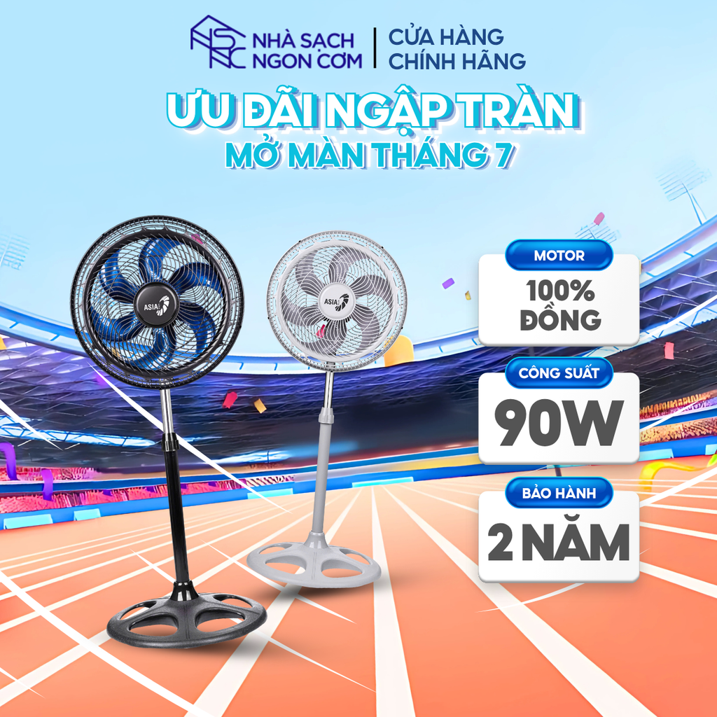 [Mẫu mới 2025] Quạt đứng ASIAVINA TURBO PLUS 90W 6 cánh