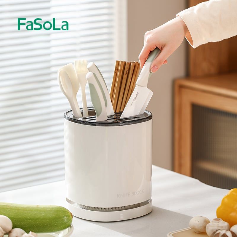 Ống đựng đũa dao kéo đồ làm bếp xoay 360 độ FSLPS-623