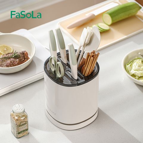 Ống đựng đũa dao kéo đồ làm bếp xoay 360 độ FSLPS-623