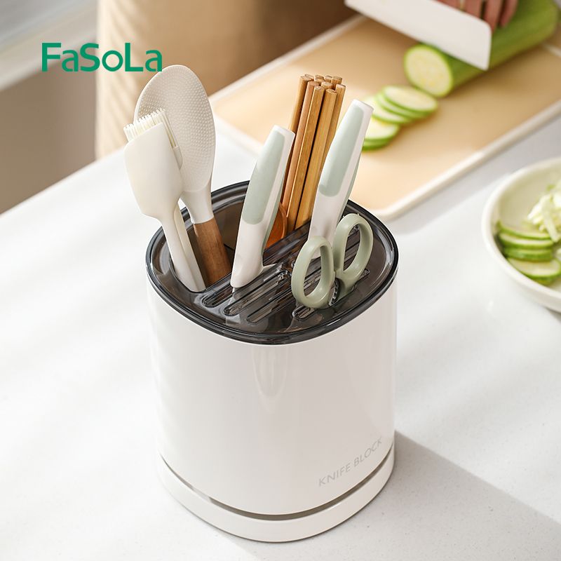 Ống đựng đũa dao kéo đồ làm bếp xoay 360 độ FSLPS-623