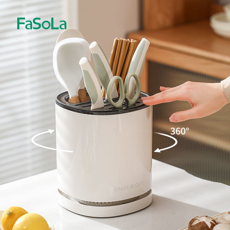 Ống đựng đũa dao kéo đồ làm bếp xoay 360 độ FSLPS-623