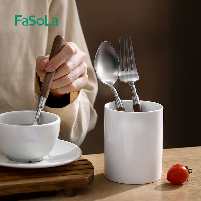 Dụng cụ bàn ăn inox cán gỗ phong cách cổ điển FSLSH-409