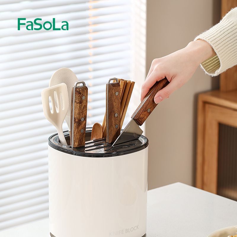 Ống đựng đũa dao kéo đồ làm bếp xoay 360 độ FSLPS-623