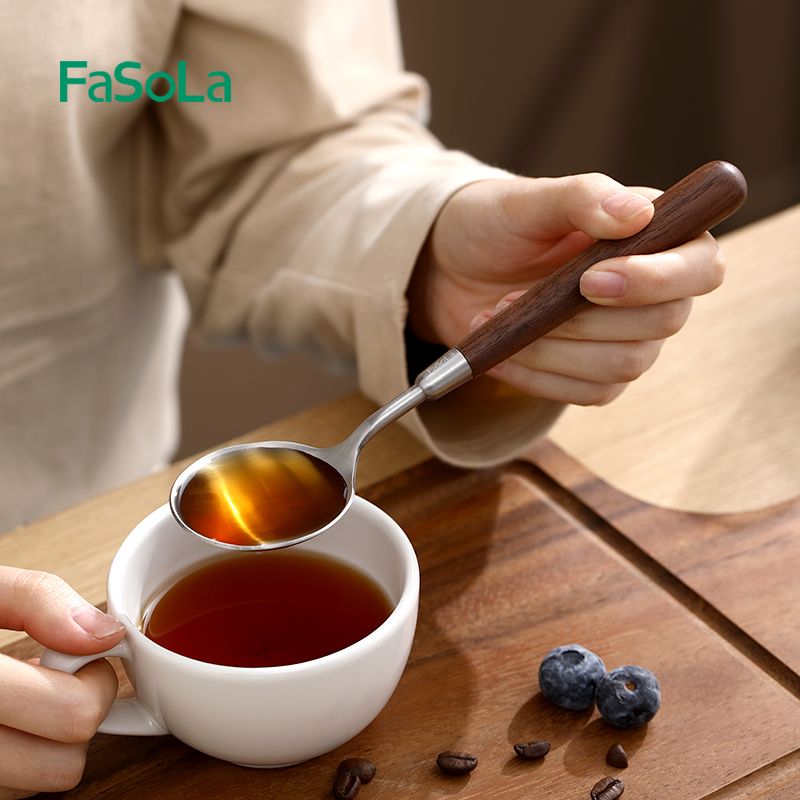 Dụng cụ bàn ăn inox cán gỗ phong cách cổ điển FSLSH-409