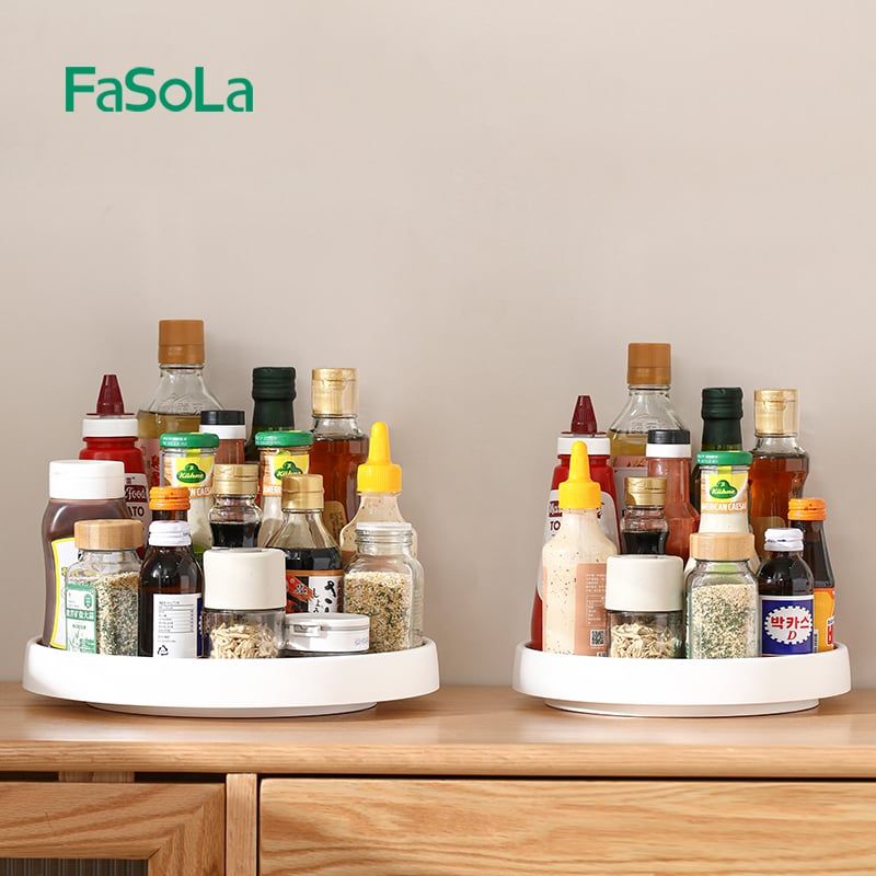Đĩa đựng chai lọ hũ gia vị xoay 360 độ FSLPS-613