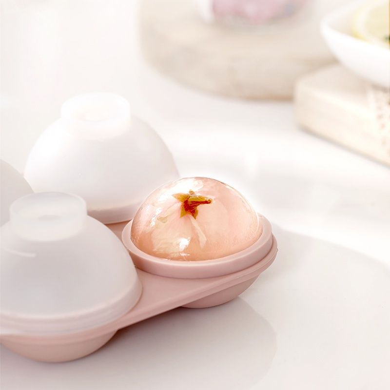 Khay đá tròn silicon có nắp (4 viên) FSLJJ-117