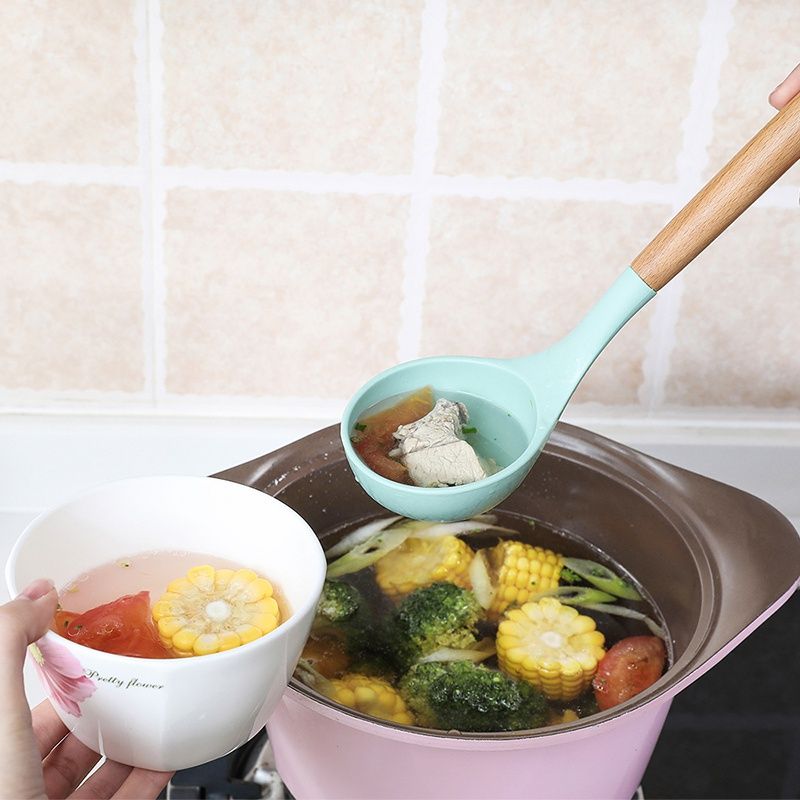 Bộ đồ dùng nấu Silicon ăn tay cầm gỗ FSLSH-121