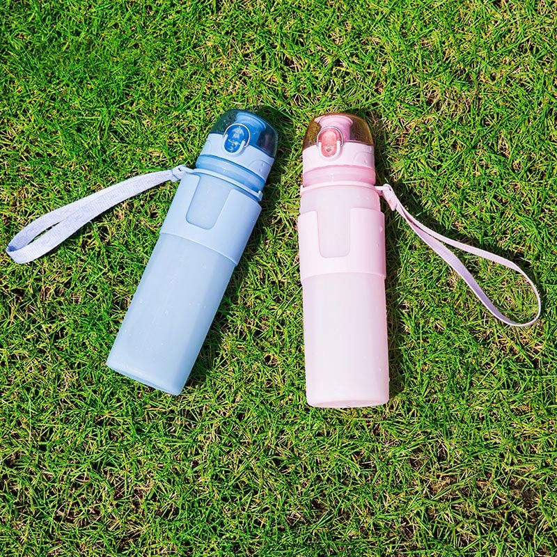 Bình nước thể thao silicon 500ML gấp gọn FSLQJ-0029