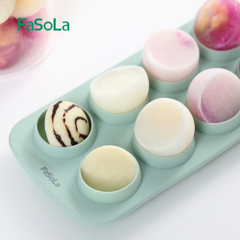 Khay làm đá, chocolate hình kim cương ngôi sao silicone 8 viên Fasola FSLJY-305