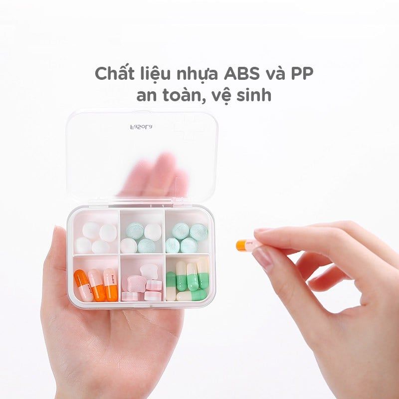 Hộp chia thuốc bỏ túi (6 ngăn) FSLYF-033