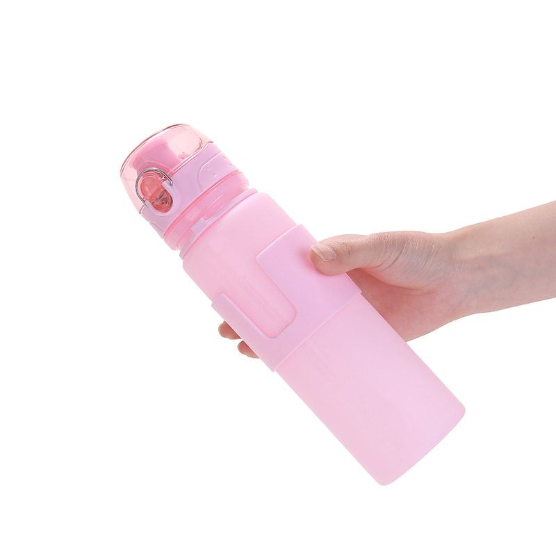 Bình nước thể thao silicon 500ML gấp gọn FSLQJ-0029