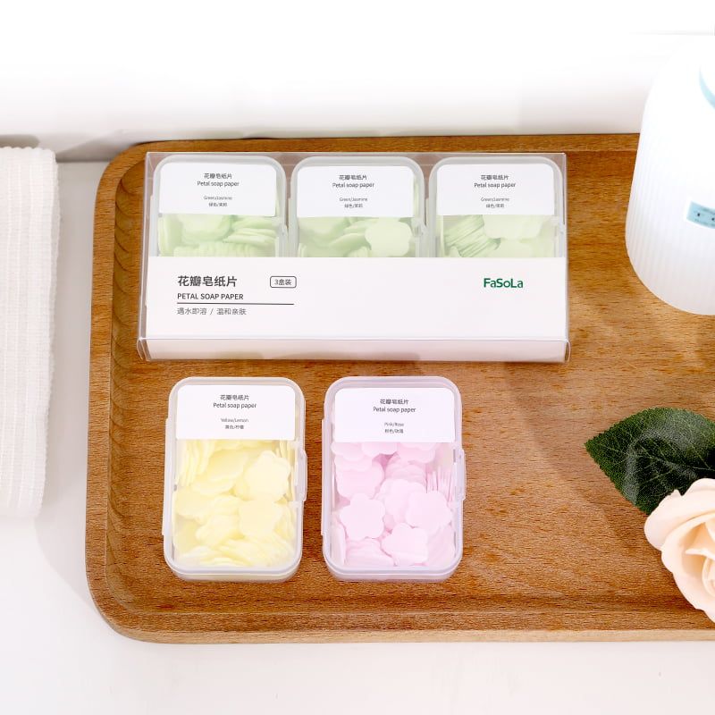 Xà phòng rửa tay dạng cánh hoa (3 hộp) FSLJY-393