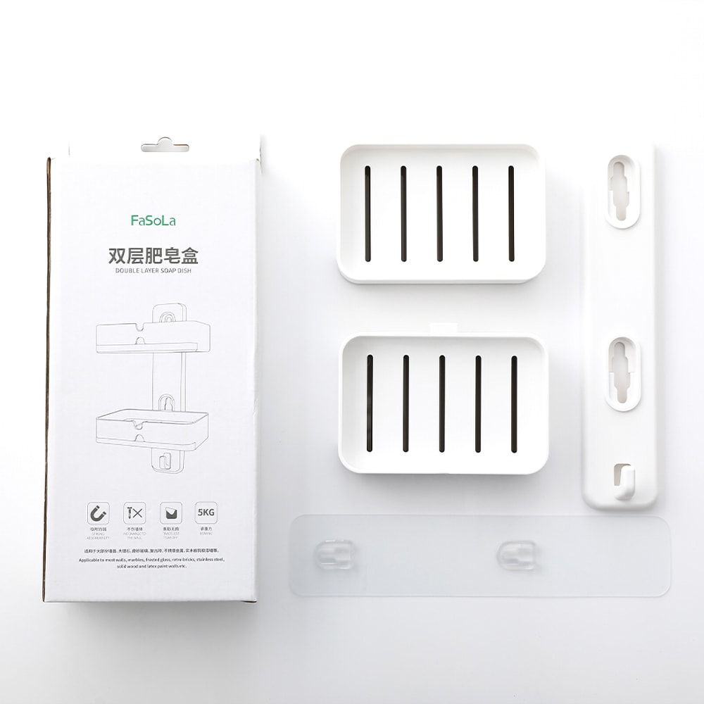 Bộ giá treo phòng tắm trắng xám FSLRY-283