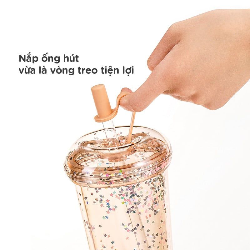 Donut series - Ly có ống hút FSLSH-224