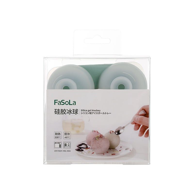 Khay đá tròn silicon có nắp (4 viên) FSLJJ-117