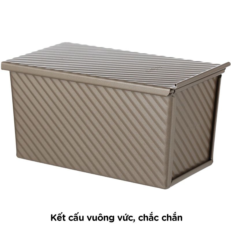 Khuôn nướng bánh mì chống dính 450g có nắp FSLDZ-225