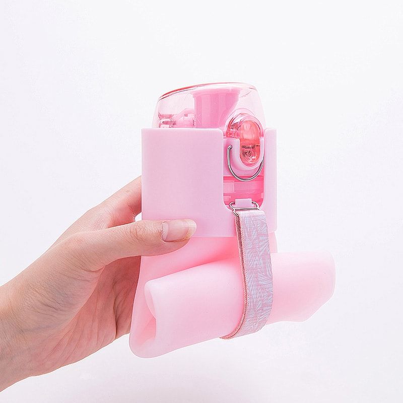 Bình nước thể thao silicon 500ML gấp gọn FSLQJ-0029