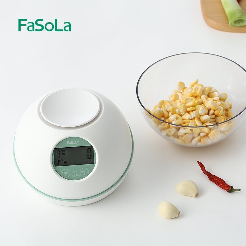 Cân điện tử 5kg đa chức năng, đếm giờ, đo nhiệt độ FSLRY-315C
