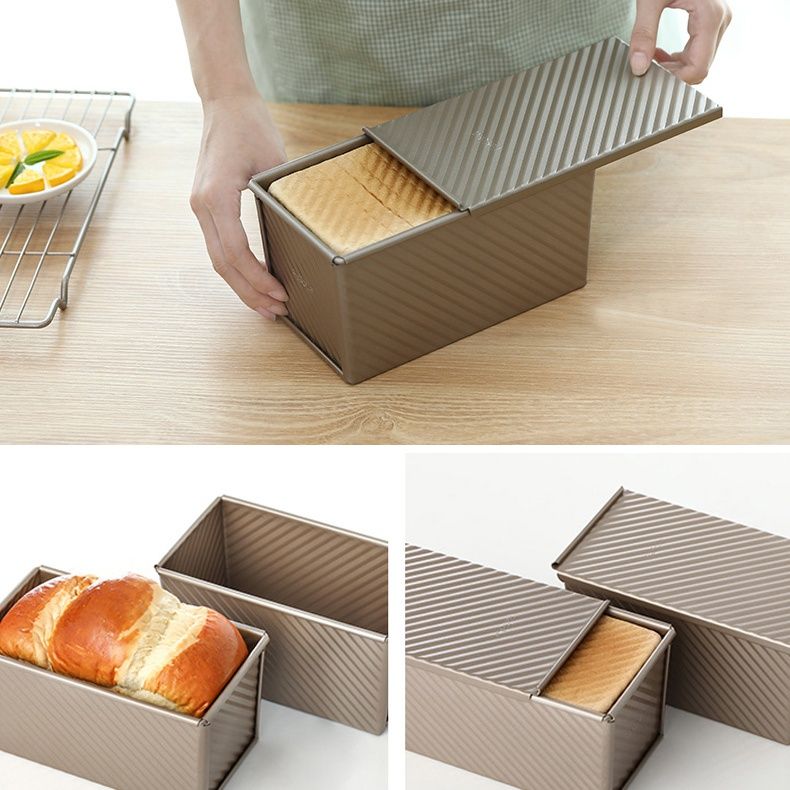 Khuôn nướng bánh mì chống dính 450g có nắp FSLDZ-225