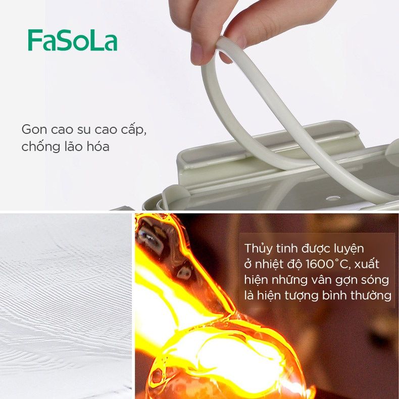 Hộp thủy tinh bảo quản thực phẩm 2 ngăn FSLSH-169