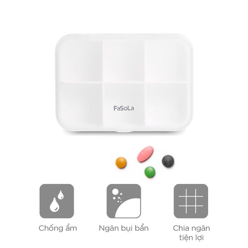 Hộp chia thuốc bỏ túi (6 ngăn) FSLYF-033