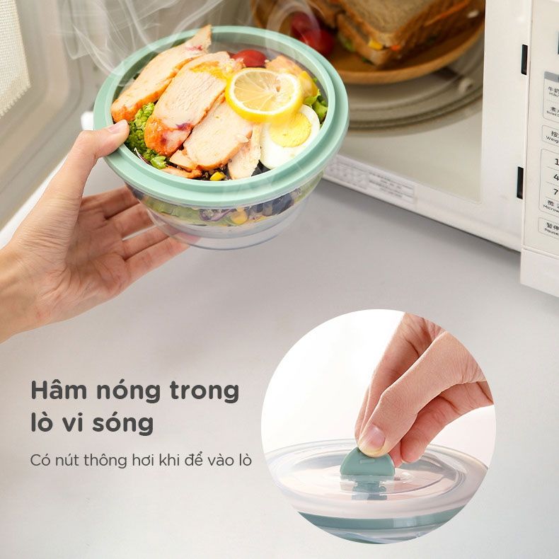 Tô sillicone gấp gọn cách nhiệt dùng được trong lò vi sóng FSLSH-195