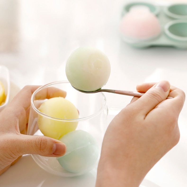 Khay đá tròn silicon có nắp (4 viên) FSLJJ-117