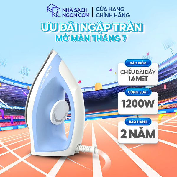 Bàn ủi khô Philips DST0520/20 Xanh dương