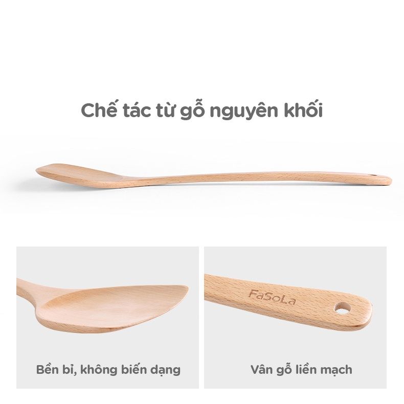 Bộ dụng cụ nấu ăn bằng gỗ sồi FSLSH-023