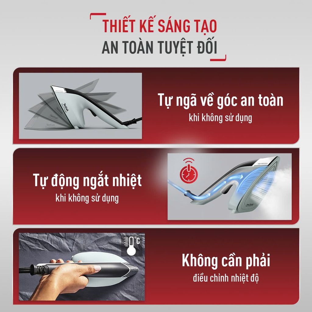 Bàn ủi hơi nước đa năng 2 trong 1 Tefal Duo Power