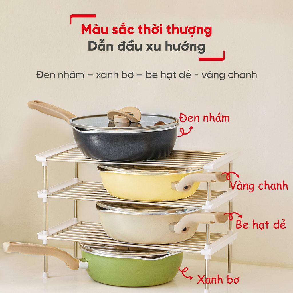 Chảo nồi có nắp chống dính đa năng Tefal One Pick Pot Pan 3 trong 1