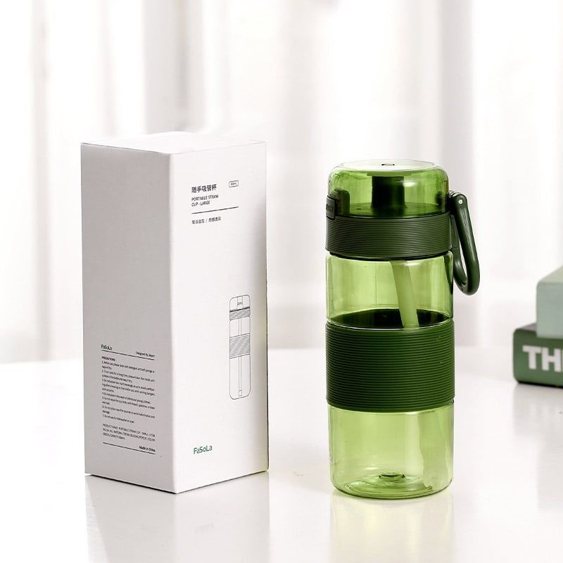 Bình nước thể thao kèm ống hút FSLSH-141C-142C