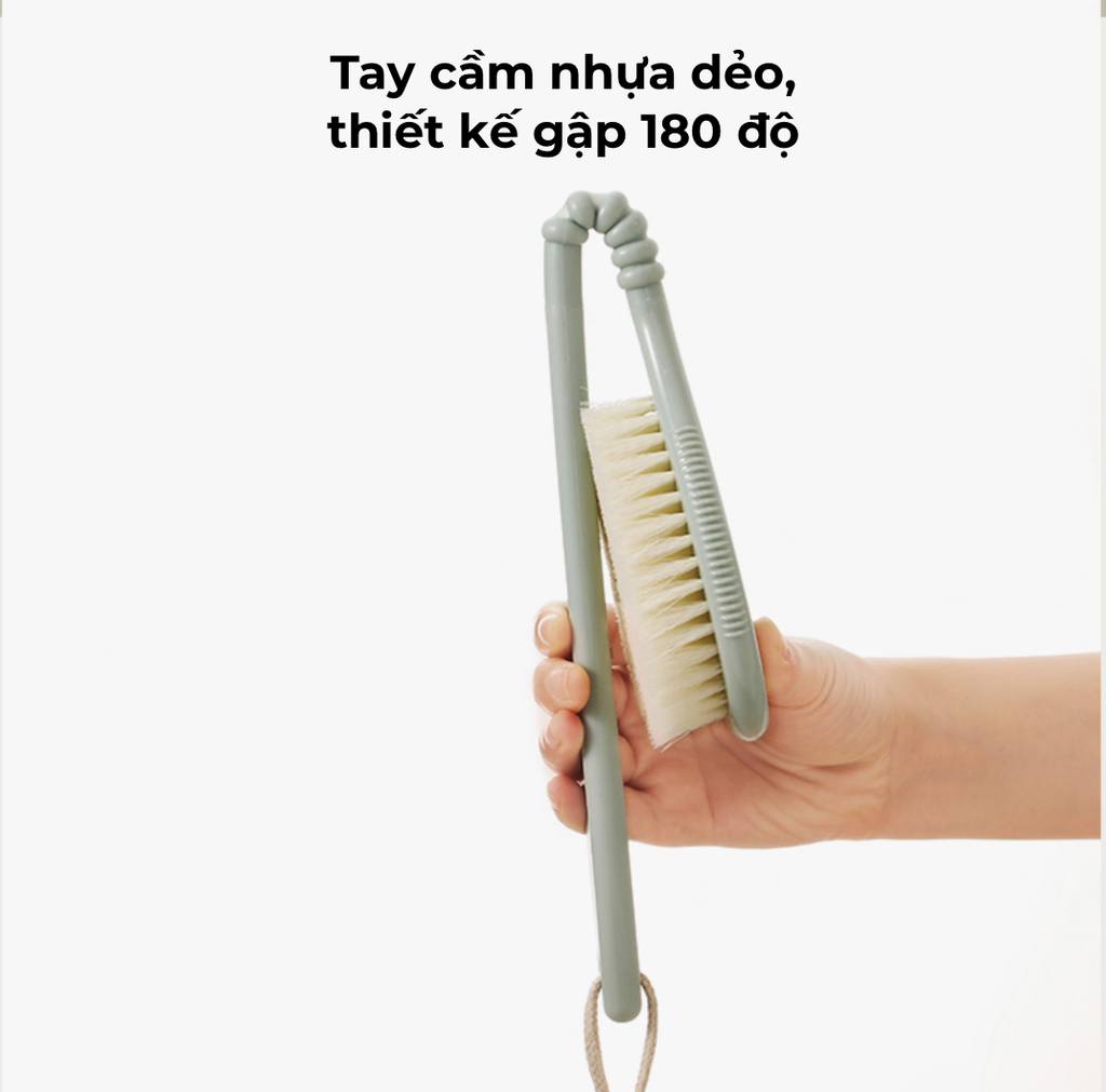 Bàn chải tắm cán dài bẻ cong được FSLZF-144