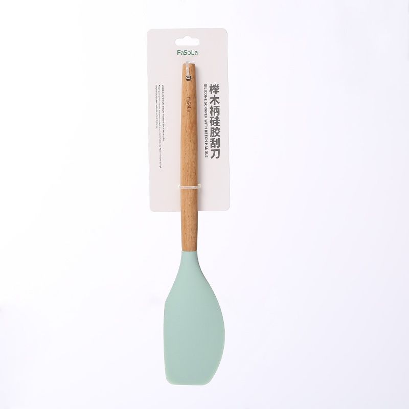 Bộ đồ dùng nấu Silicon ăn tay cầm gỗ FSLSH-121