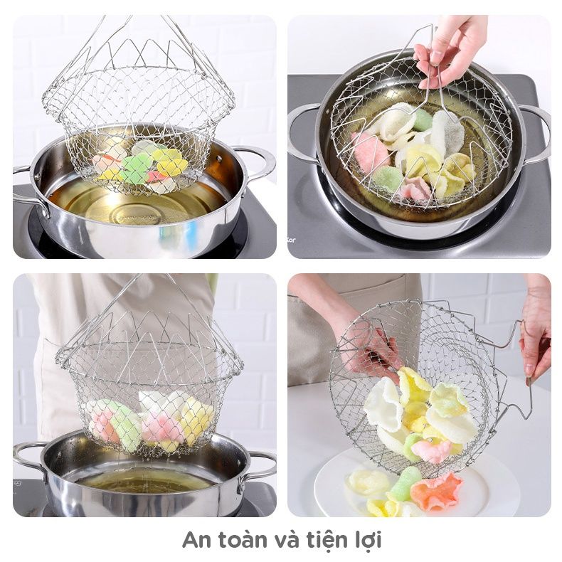 Lưới chiên thực phẩm, luộc rau bằng thép không gỉ FSLSH-152