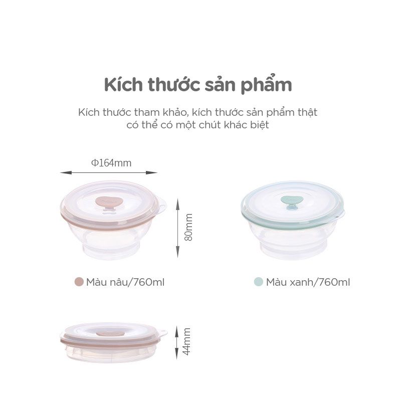 Tô sillicone gấp gọn cách nhiệt dùng được trong lò vi sóng FSLSH-195