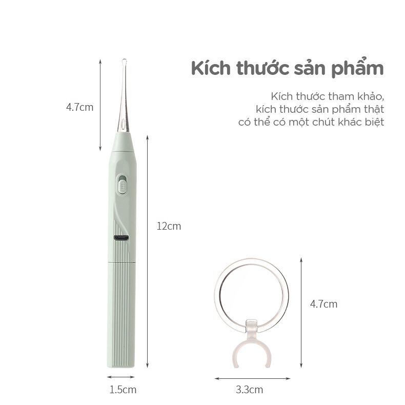 Dụng cụ ngoáy tai sạc kèm kính lúp FSLDZ-515