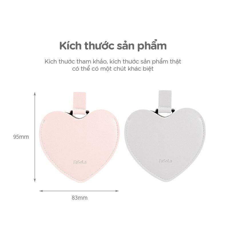 Gương trang điểm bỏ túi hình trái tim FSLJY-299
