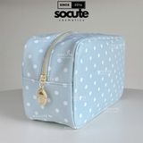  Túi Estee Lauder Chấm Bi Xanh Biển 24x14x10cm 