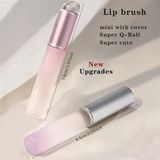  Cọ Tô Son Môi Đầu Tròn Bằng Silicone Đàn Hồi Không Nhòe - Hồng Gradient Trong Suốt Mini 