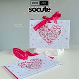  Túi Giấy Dior Butterfly Ruy Băng Hồng 11x8x4cm - Limited 2025 