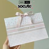  Túi Giấy Dior Christian Nơ Ruy Băng Hồng Valentine 2025 24.5x17.5x9 